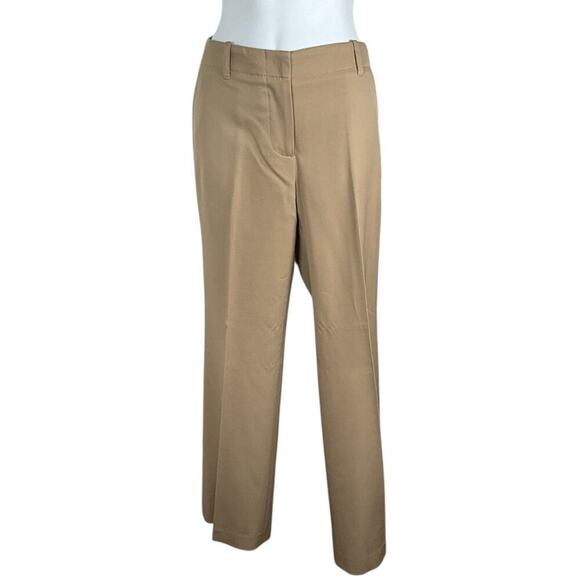 J. Crew Women's 100% Wool Trouser Pants Classic SZ 4 Favorite Fit Tan Work Wear - Picture 1 of 14